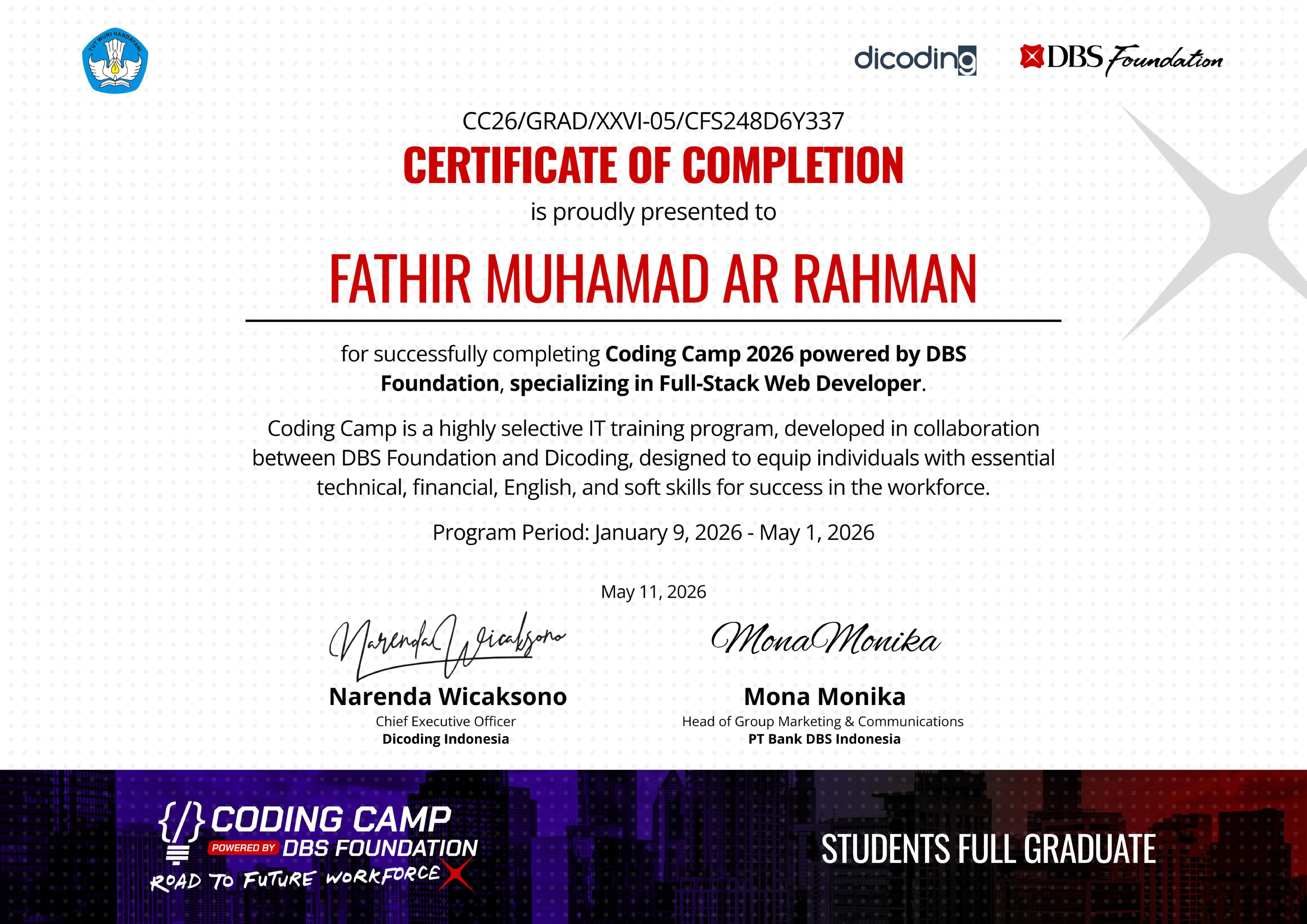 Sertifikat Coding Camp